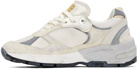 Golden Goose White & Silver Dad-Star Sneakers