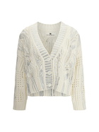 Ermanno Scervino Rhinestone Cotton Cardigan