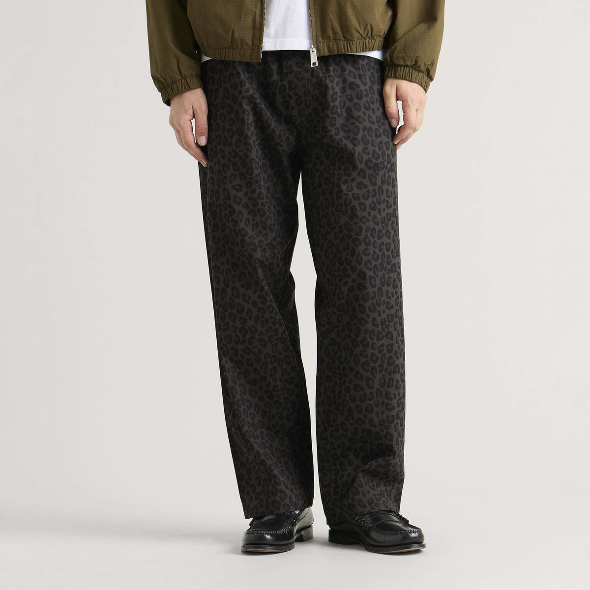 Service Works Men's Patterned Easy Chef Pants in Black Leopard