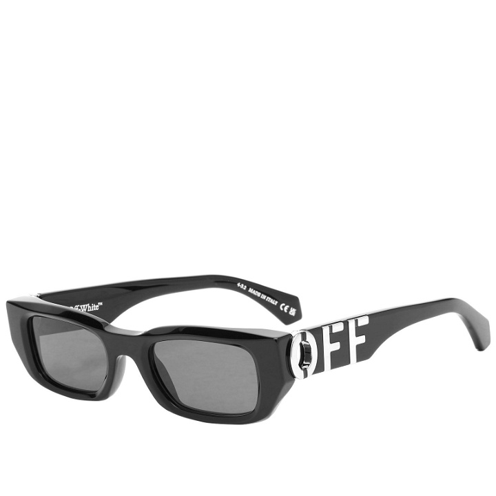 Photo: Off-White Sunglasses Women's Off-White Fillmore Sunglasses in Black/Dark Grey 