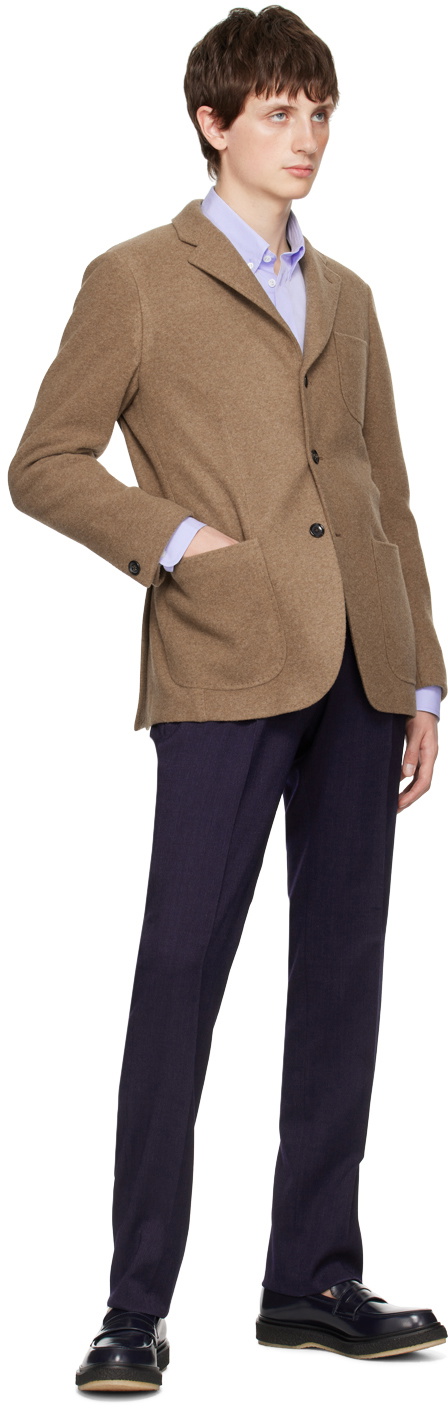 Ring Jacket Tan Brushed Blazer