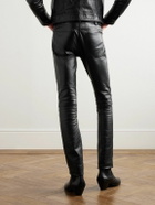 CELINE - Lou Straight-Leg Panelled Leather Trousers - Black