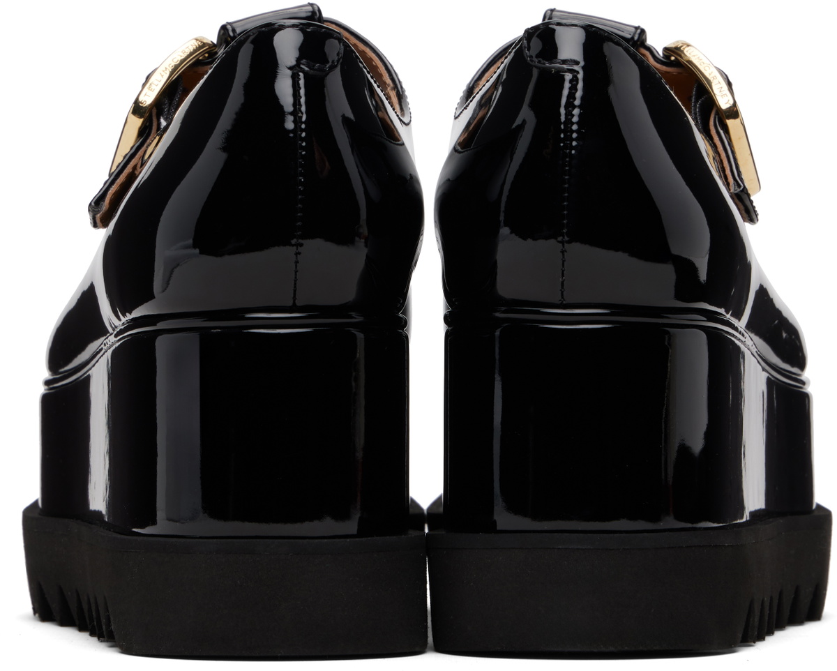 Stella McCartney Black Elyse T-Bar Platform Mary Jane Derbys