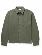 John Elliott - Hemi Distressed Brushed-Cotton Shirt - Green