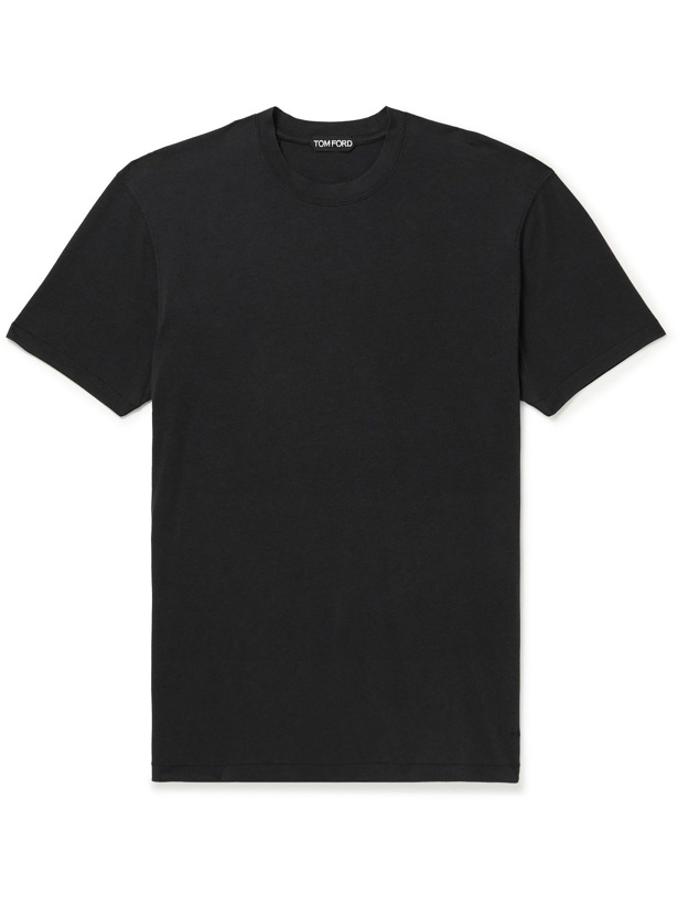 Photo: TOM FORD - Lyocell and Cotton-Blend Jersey T-Shirt - Black