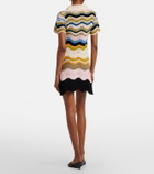 La DoubleJ Chevron crochet cotton polo dress