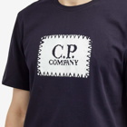 C.P. Company Men's 30/1 Jersey Label Style Logo T-Shirt in Total Eclipse