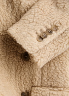 Giuseppe DI Morabito Double-breasted Faux Shearling Coat Beige