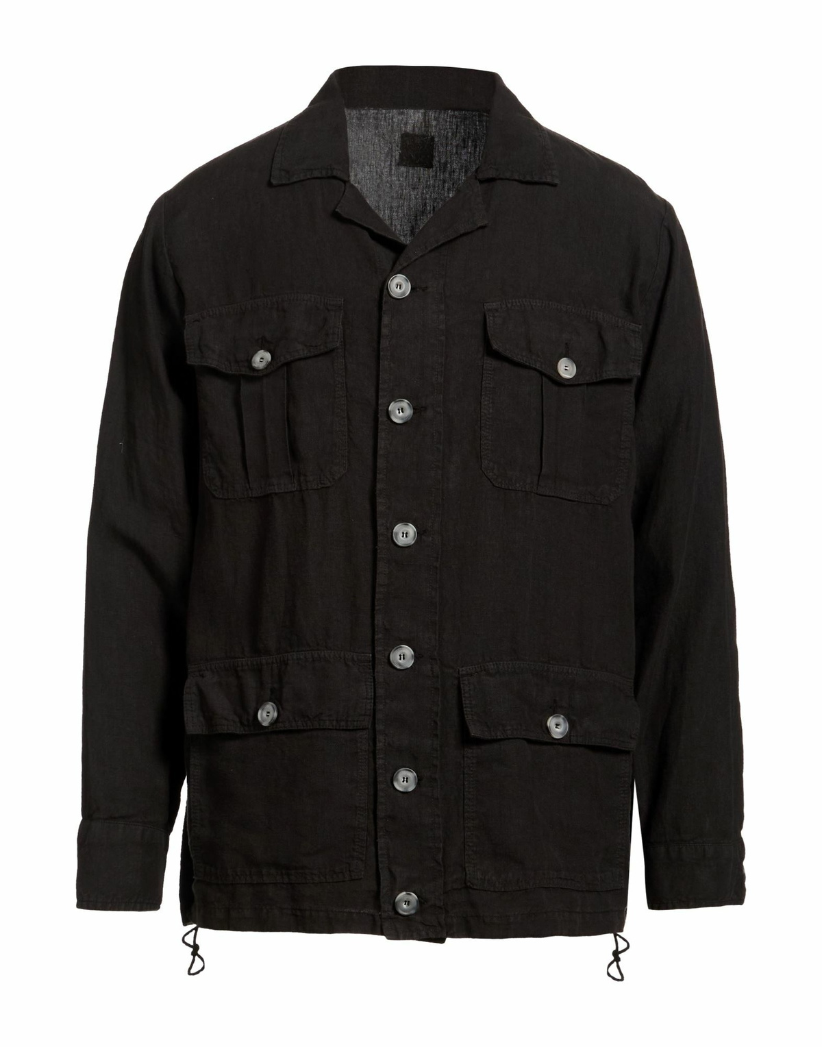 120% Lino Mens Shirt in Black