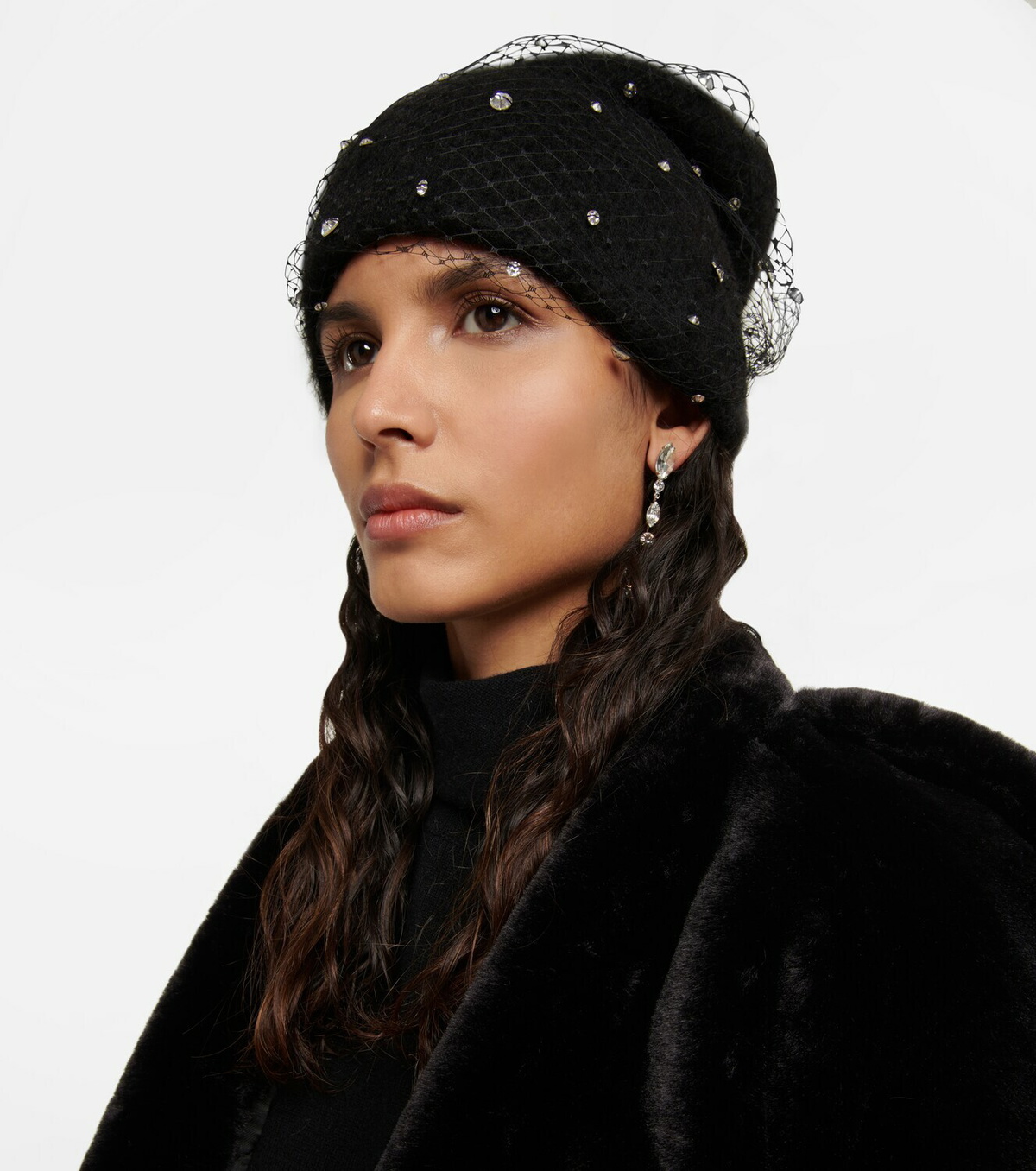 Jennifer Behr Alpaca wool-blend embellished beanie