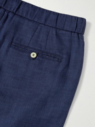 Frescobol Carioca - Oscar Straight-Leg Linen and Cotton-Blend Drawstring Trousers - Blue