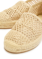Chloe Isla Crocheted Espadrille Flats Beige