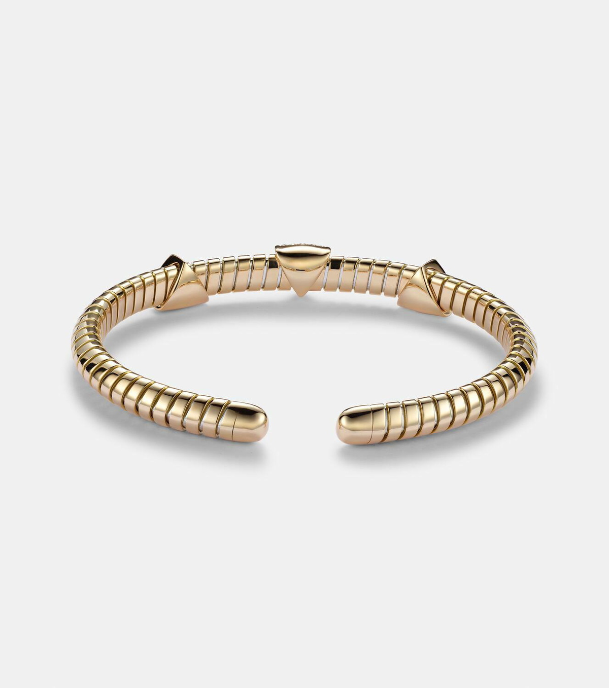 Marina B Trisolina Triple 18kt gold bangle with diamonds
