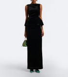 Roland Mouret Peplum velvet top