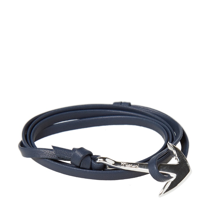 Photo: Miansai Silver Anchor Leather Bracelet