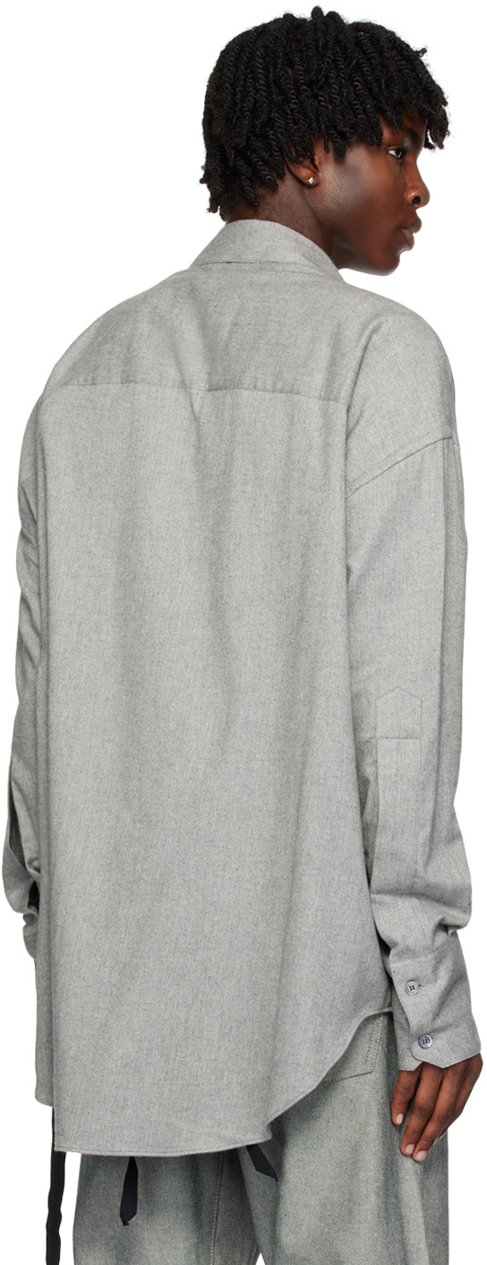 Marina Yee Gray Maxi Fold Shirt