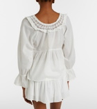 Posse Danielle lace-trimmed cotton blouse