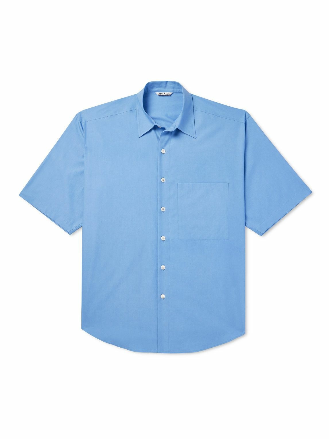 Auralee - Cotton-Poplin Shirt - Blue Auralee