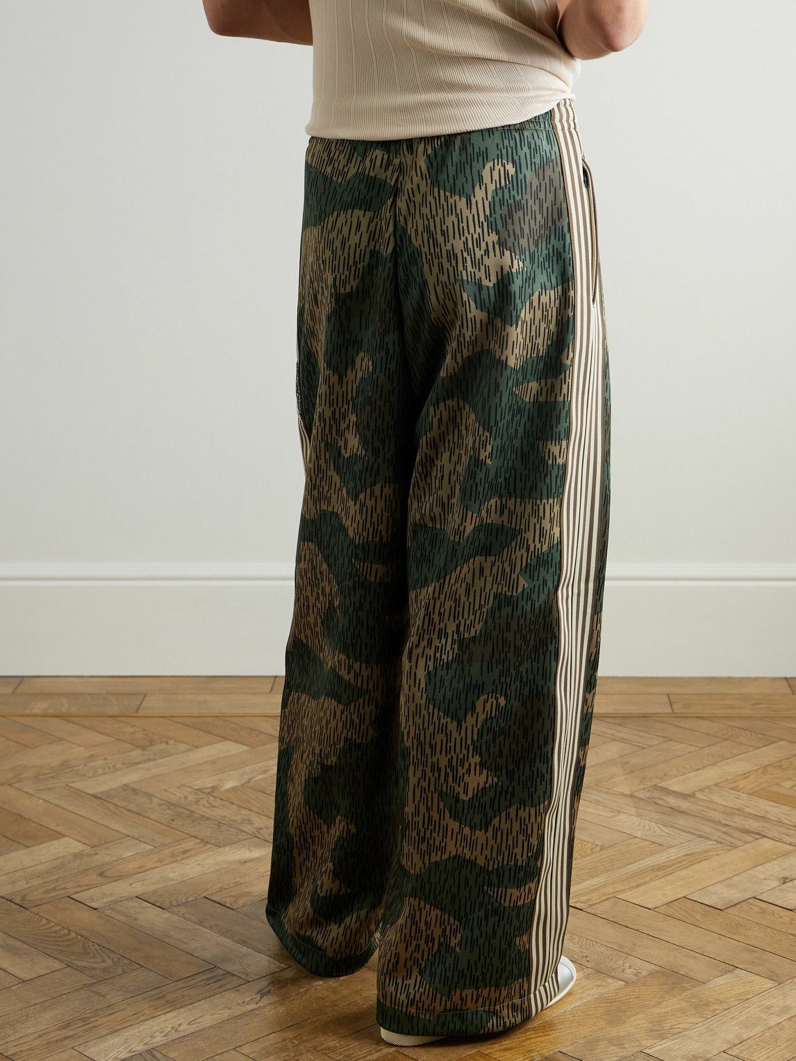 KAPITAL - Camouflage-Print Cotton-Jersey Sweatpants - Blue