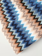 Missoni - Striped Crochet-Knit Wool-Blend Beanie - Blue