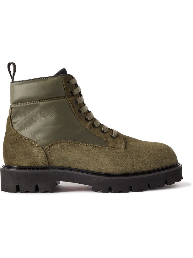 Photo: Paul Smith - Dizzie Suede and Nylon Boots - Green