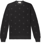 ALEXANDER MCQUEEN - Slim-Fit Intarsia Wool Sweater - Black