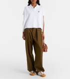 Loewe Asymmetric cotton piqué polo shirt
