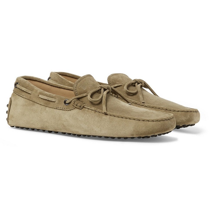 Photo: Tod's - Gommino Suede Driving Shoes - Men - Beige