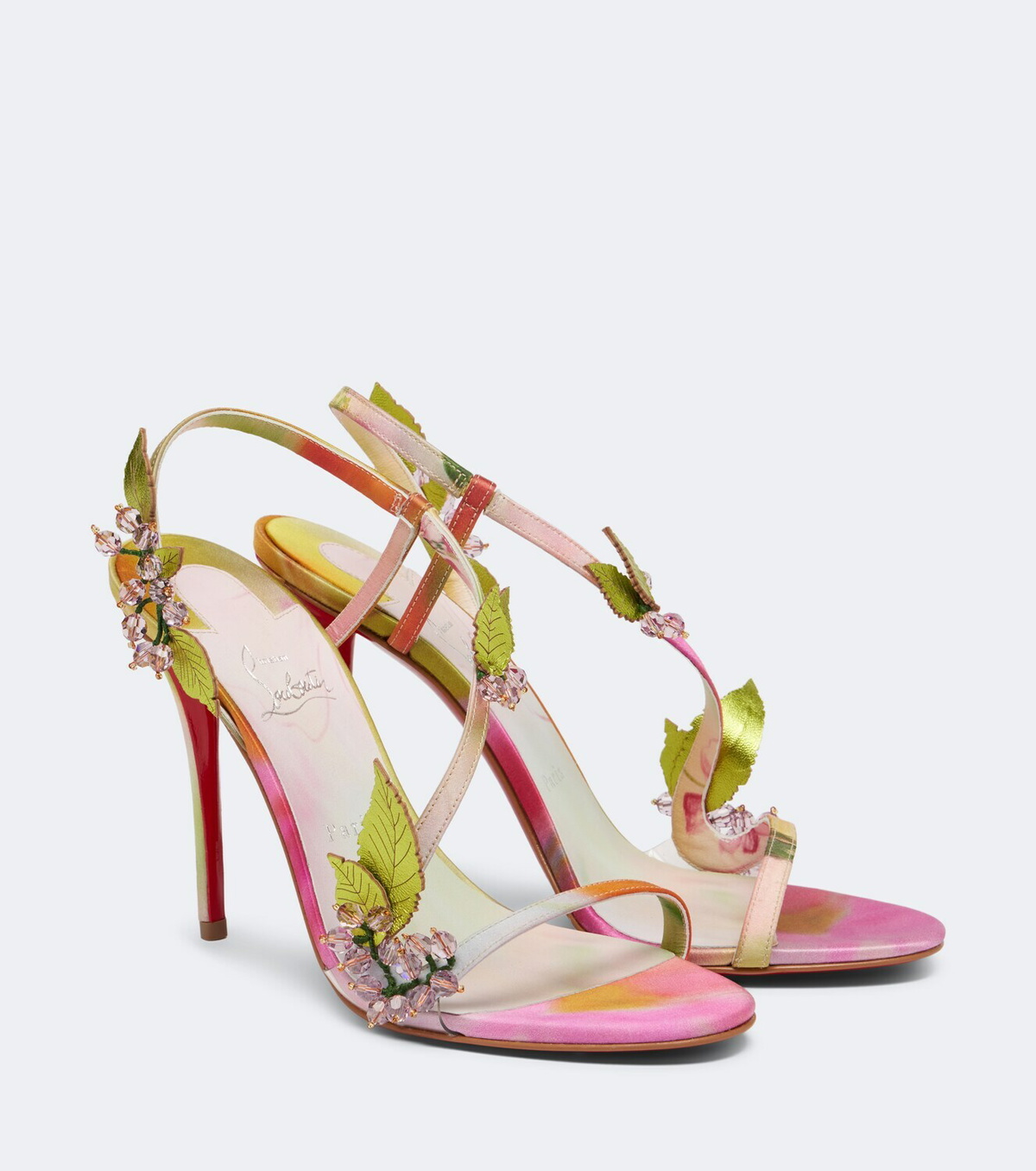 Christian Louboutin Rosa Fruit embellished satin sandals