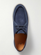 Mr P. - Larry Regenerated Suede by evolo® Derby Shoes - Blue