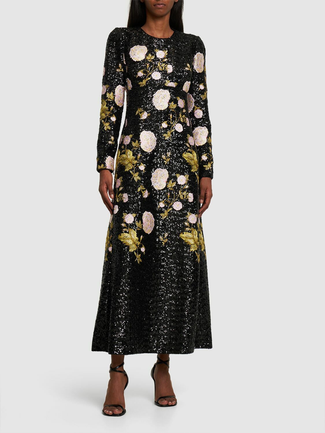 GIAMBATTISTA VALLI Sequined Open Back Long Dress