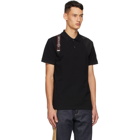 Alexander McQueen Black Logo Harness Polo