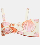 Adriana Degreas Seashell printed cotton bra top
