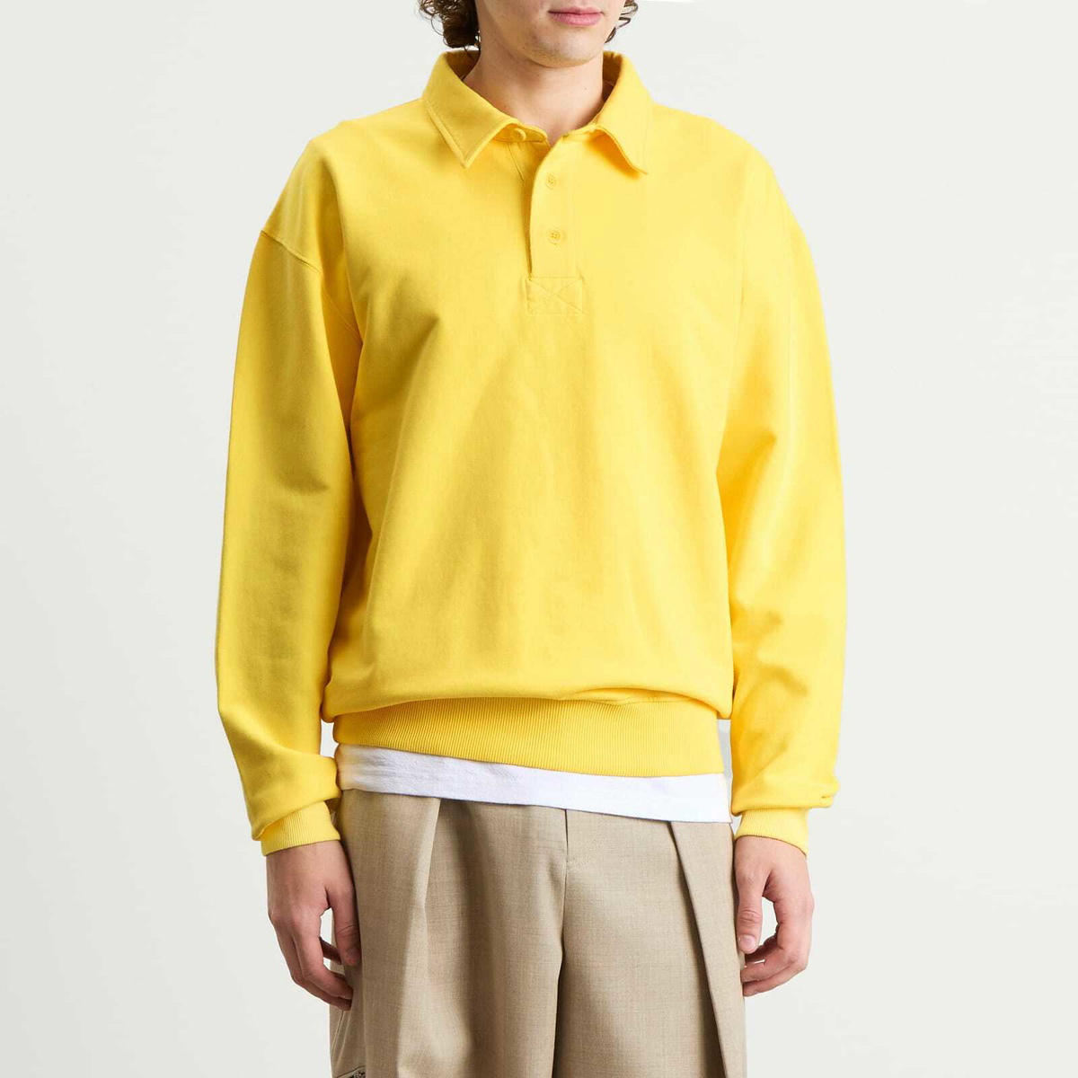 JW Anderson Men's Rugby Polo in Lemon