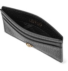 Versace - Logo-Appliquéd Textured-Leather Cardholder - Black