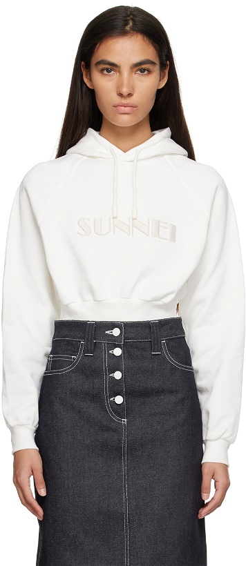 Photo: SUNNEI White Embroidered Hoodie