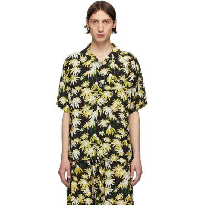 Photo: Loewe Black and Yellow Satin Shirt