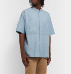 nanamica - Grandad-Collar Cotton-Chambray Overshirt - Blue