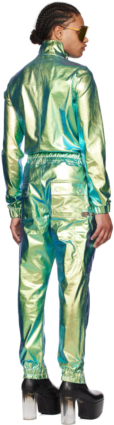 Rick Owens Green Bauhaus Denim Jumpsuit