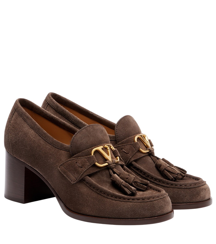 Photo: Valentino Garavani VLogo 60 suede loafer pumps