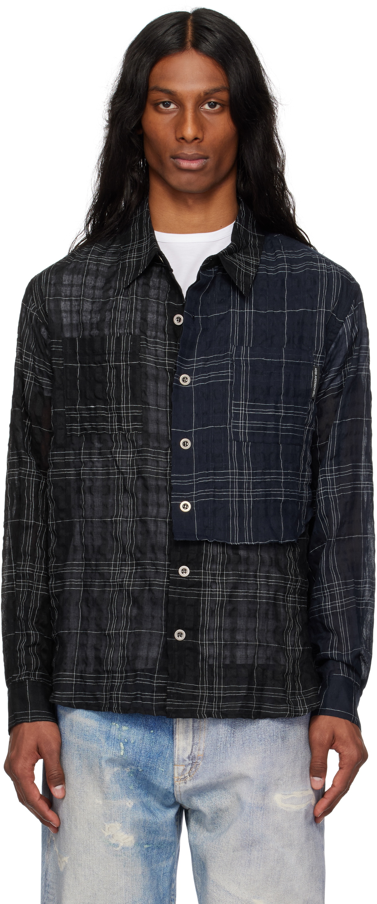 Andersson Bell Blue Damaged Cable Coline Polo Andersson Bell