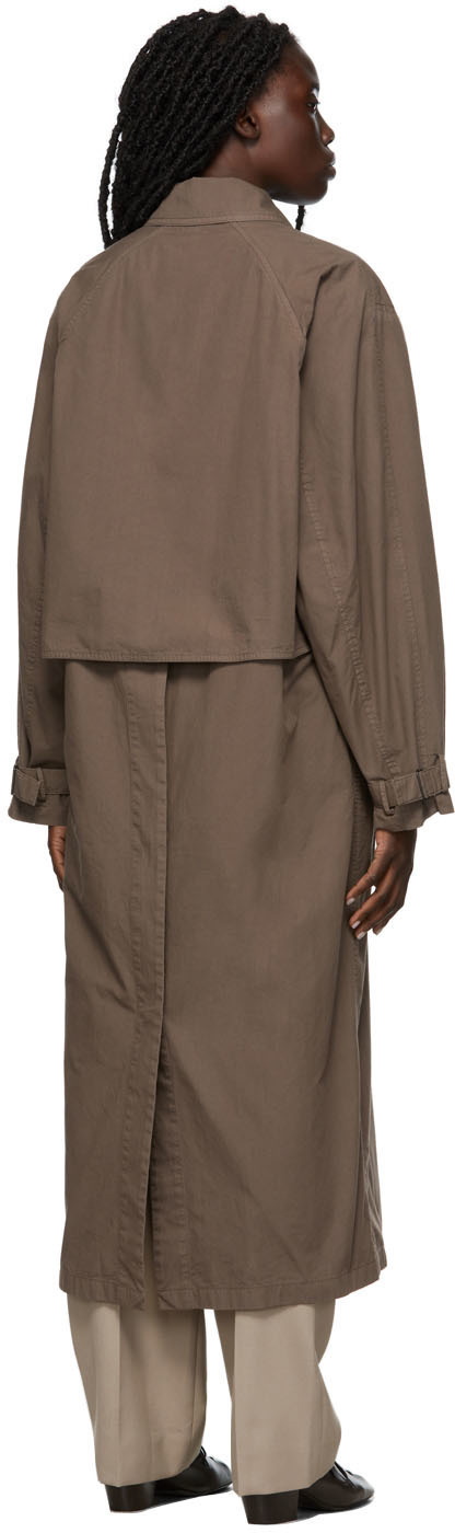 Lemaire Brown Storm Flap Trench Coat Lemaire