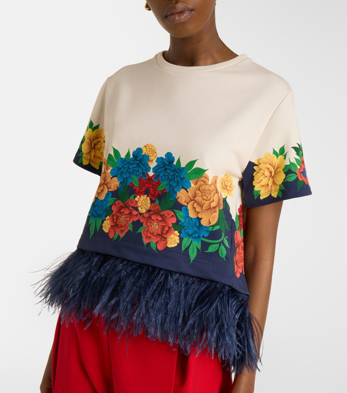 La DoubleJ La Scala floral cotton jersey T-shirt