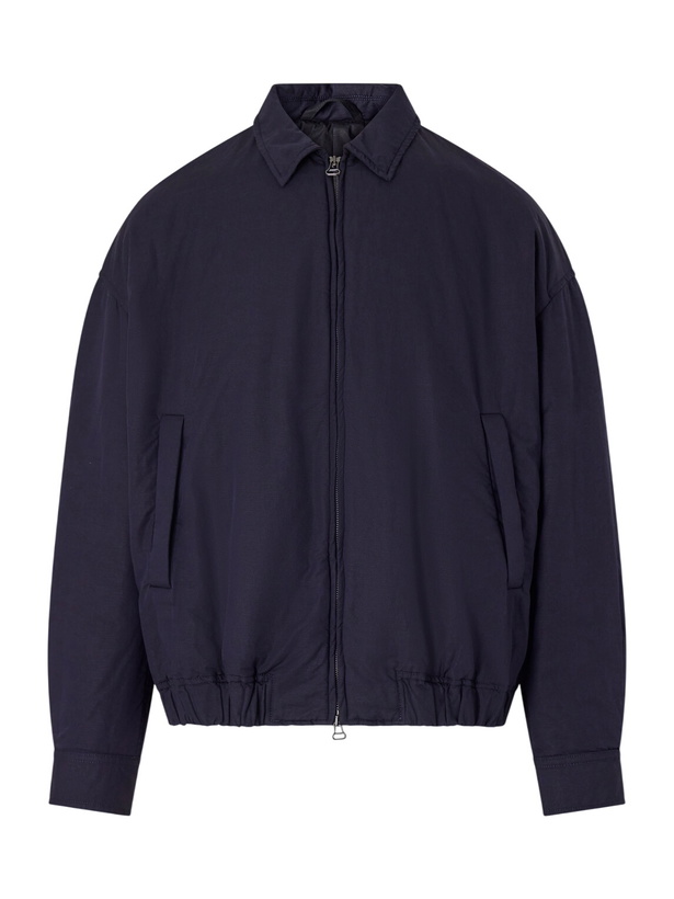 Photo: Casey Casey - Meaux Cotton and Linen-Blend Zip-Up Jacket - Blue