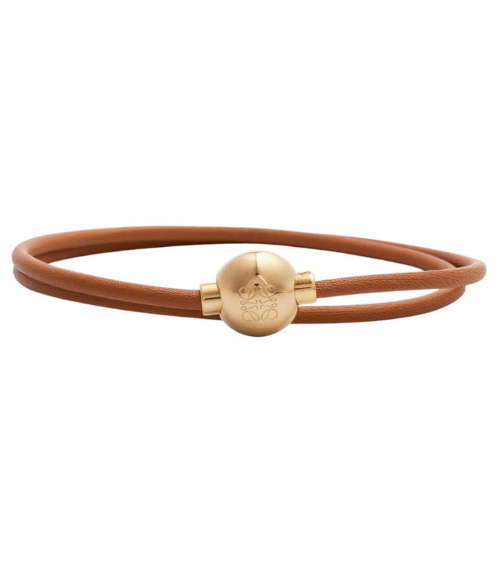 Photo: Loewe Anagram embellished leather bracelet