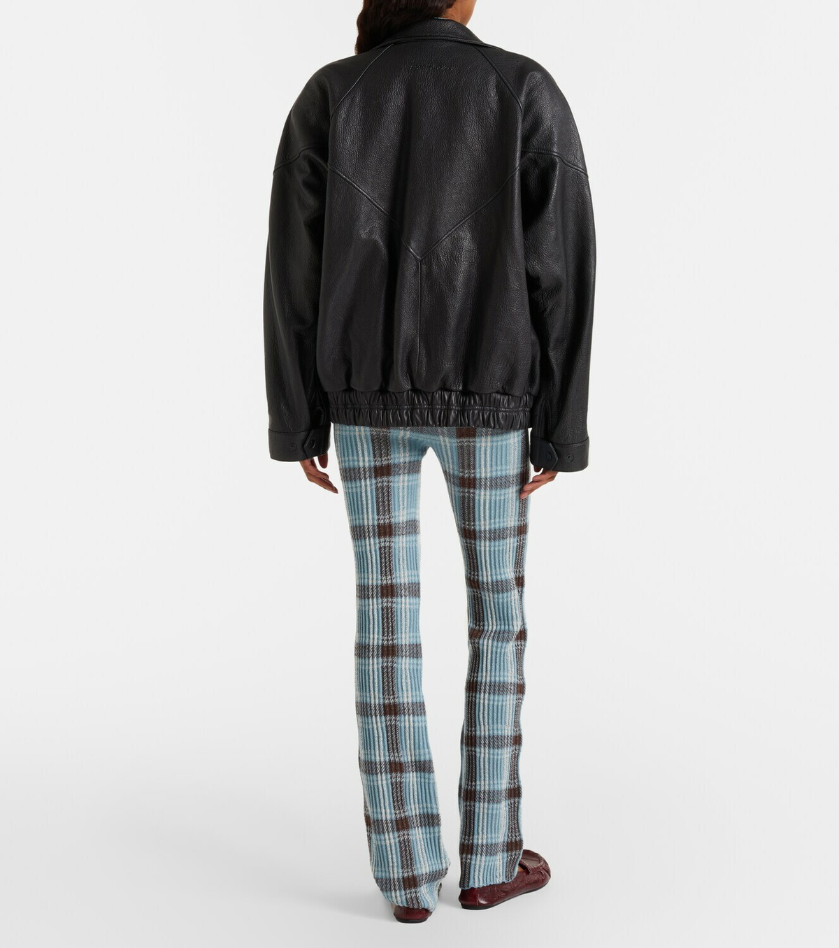 Acne Studios Checked wool-blend slim pants
