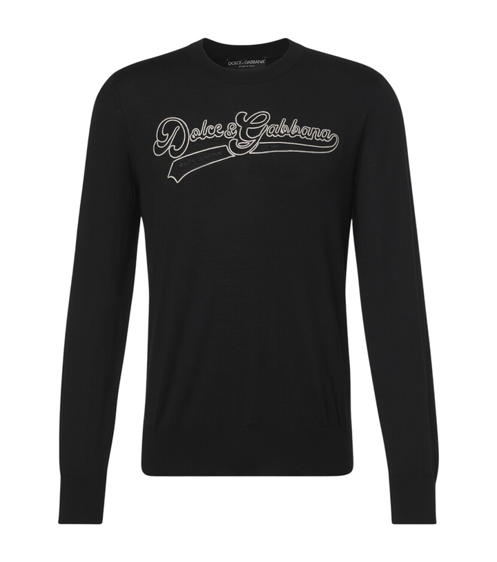 Photo: Dolce&Gabbana Logo virgin wool sweater