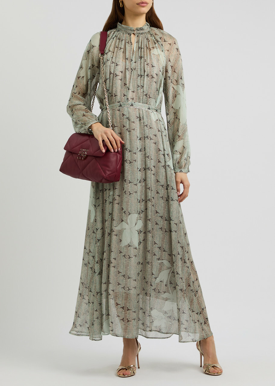 Forte_forte Printed Silk-chiffon Maxi Dress Cream