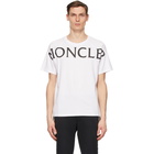 Moncler White Matt Black Logo T-Shirt