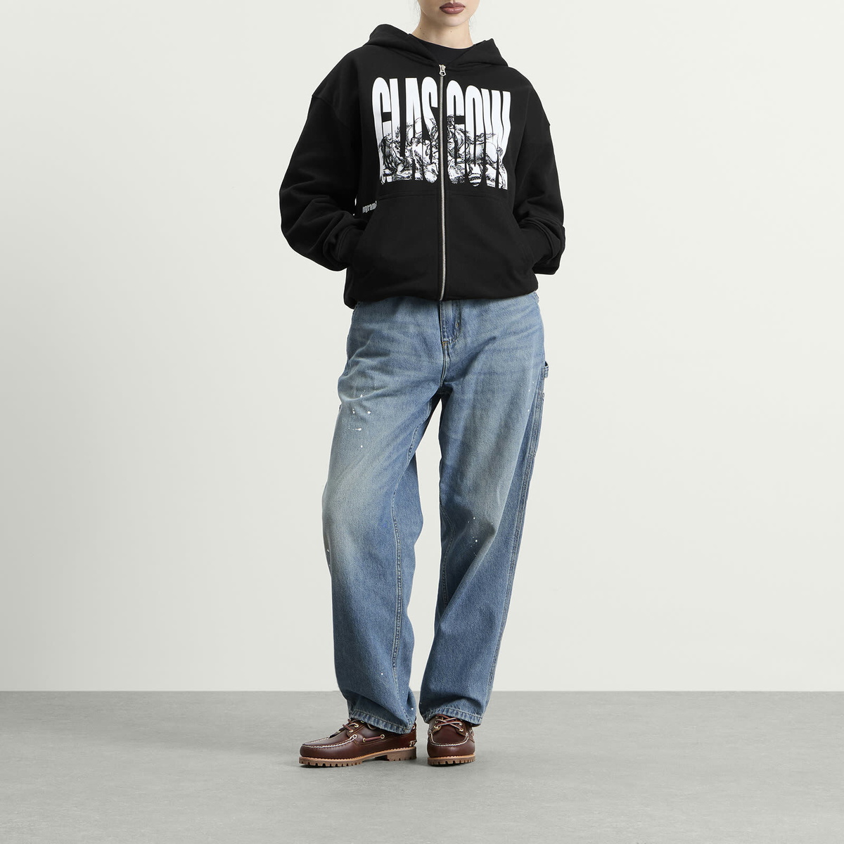 END. Glasgow Zip Hoodie in Black